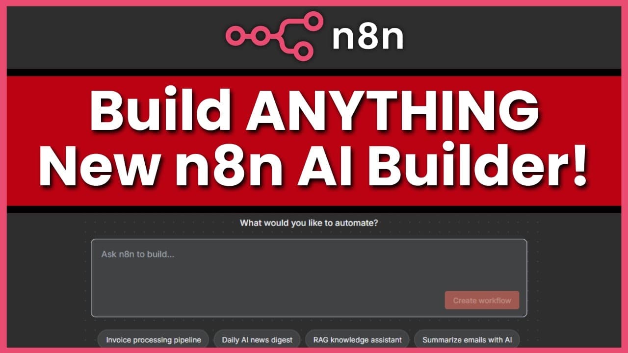 Build ANYTHING With n8n's NEW AI Workflow Builder!🤖 (Text2Workflow) FREE n8n Template (INSANE)