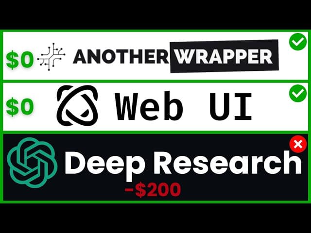 FREE Open Source Deep Research VS OpenAI Deep Research VS WebUI Deep Research!🤖 (Save $200/mo)