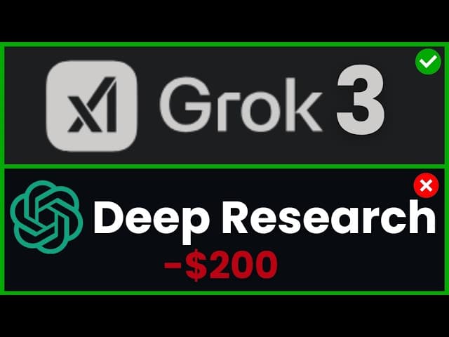 NEW Grok 3 Deep Search VS OpenAI Deep Research (Save $200/mo!)🤖 + Perplexity Deep Research AI Agent